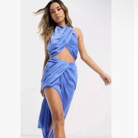 ASOS Blue Backless Dress - Picture 4 of 8